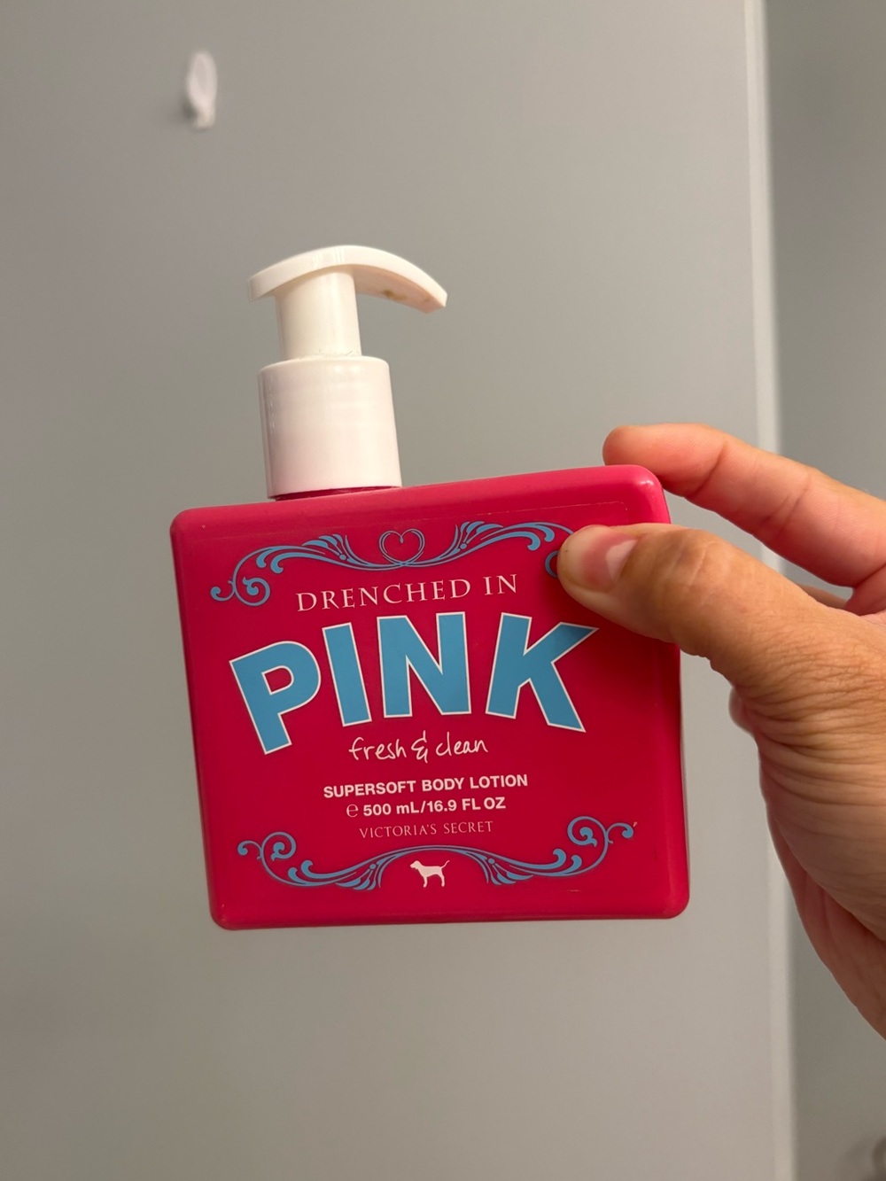 Pink vintage fresh and clean lotion mostly full